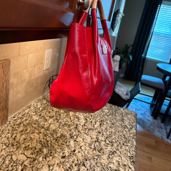 Kate Spade  Cherry Red Treesh Fulton Street Satchel Bag - Picture 5 of 8